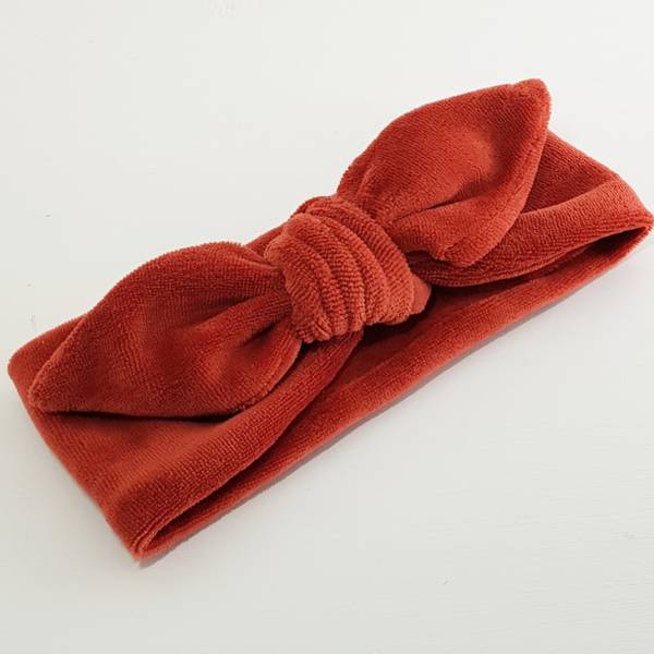 Unik Design, Knytebånd spiss matt velour rust