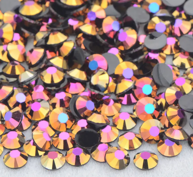 Rhinestones, 1000 stk rose gold ab 4mm