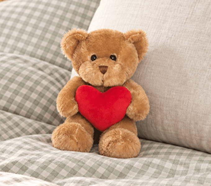 Teddykompaniet,  Theo bamse med hjerte , 19 cm h&oslash;y